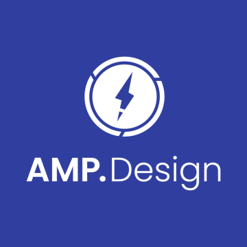 AMP Design Company White Logo